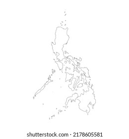 Esquema del mapa del país vector de Filipinas