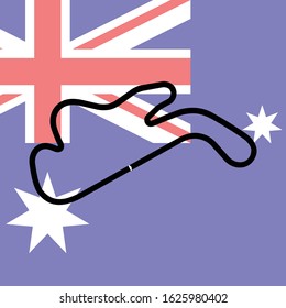 Phillip Island Circuit Australia Track Vector