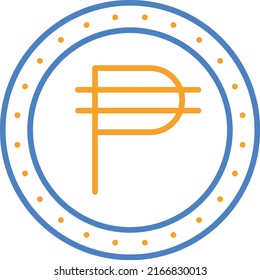 Phillipine Peso vector icon. Can be used for printing, mobile and web applications.