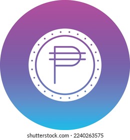 Phillipine Peso vector icon. Can be used for printing, mobile and web applications.