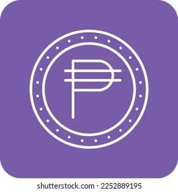 Phillipine Peso vector icon. Can be used for printing, mobile and web applications.