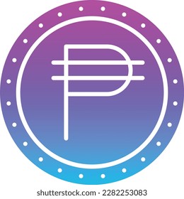 Phillipine Peso vector icon. Can be used for printing, mobile and web applications.