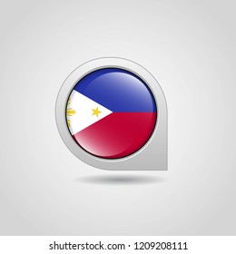 Phillipines flag map navigation design vector