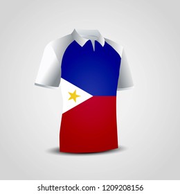 Phillipines flag shirts design vector