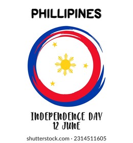 fondo vectorial del día de la independencia de las filipinas. adecuado para tarjeta, pancarta o afiche