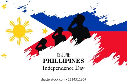 fondo vectorial del día de la independencia de las filipinas. adecuado para tarjeta, pancarta o afiche