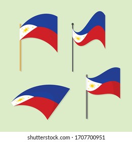 Phillippine national flag simple vector design