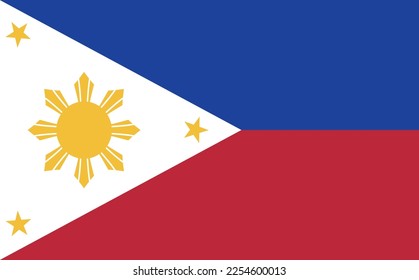 Phillippines national flag  vector Illustration material