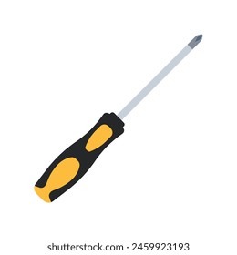 Phillips Head Screwdriver for Home Repairs and Mechanical Work, Flat Vector Illustration Design