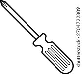 The phillips screwdriver icon isolated on white background