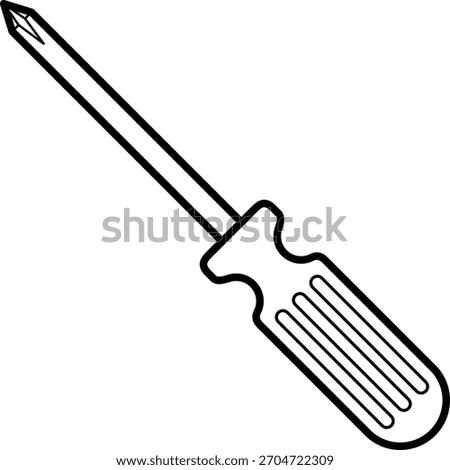The phillips screwdriver icon isolated on white background