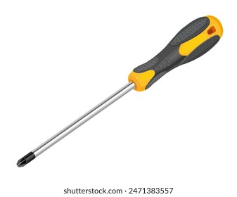 Phillips screwdriver. Realistic vector illustration on white background