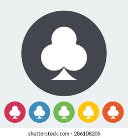 Phillips suit. Single flat icon on the circle button. Vector illustration.