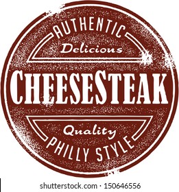 Philly Cheesesteak Sandwich Menu Stamp