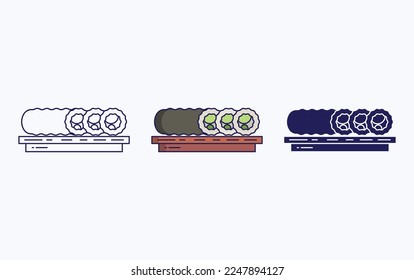 Philly Roll Icon Vektorgrafik