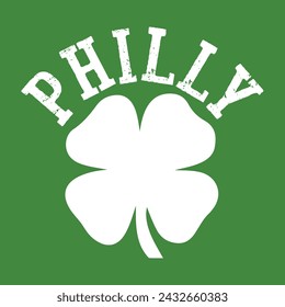 Philly St. Patrick's Day Philadelphia Irish Clover Matching T-Shirt