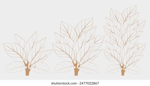 philodendron birkin design vector illustration as botanical background