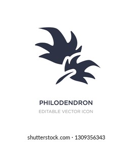 philodendron icon on white background. Simple element illustration from Nature concept. philodendron icon symbol design.