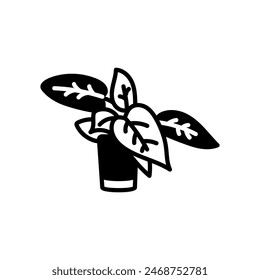 Philodendron Isolated Icon, vector illustration