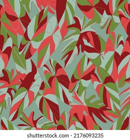 Philodendron leaves fashion colored seamless pattern. colorful stylish floral background print. Perfect for textile, wallpaper, fabrics and clothing.