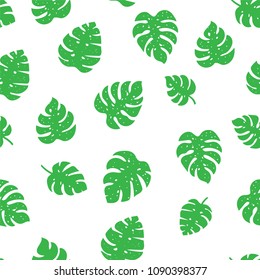 philodendron seamless pattern