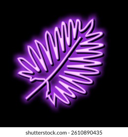 philodendron tropical leaf neon light sign vector. philodendron tropical leaf sign. isolated symbol illustration