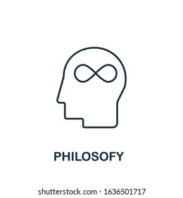 Philosofy icon from science collection. Simple line element Philosofy symbol for templates, web design and infographics