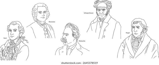 filósofos, Kant, Rousseau, Nietzsche, Schopenhauer, Hegel