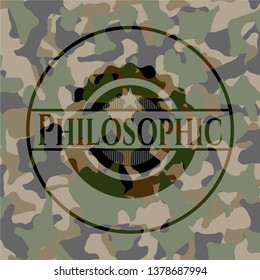 Philosophic on camo pattern