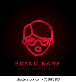 Philosophizing Boy red chromium metallic logo