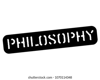 Philosophy black stamp, sign, label Black stencil series