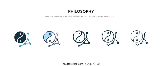 philosophy icon in different style vector illustration. two colored and black philosophy vector icons designed in filled, outline, line and stroke style can be used for web, mobile, ui