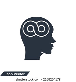 philosophy icon logo vector illustration. Metaphysics symbol template for graphic and web design collection