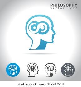 Philosophy Icon Set, Collection Of Philosophy Icons, Vector Illustration