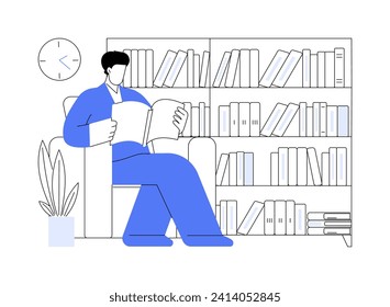 Philosophy isolated cartoon vector illustrations. Philosophy student reading book in library, making university scientific research, learn general and fundamental questions vector cartoon.