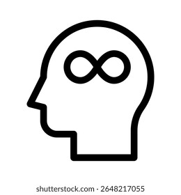 Ícone da linha de filosofia. Matérias Escolares. Símbolo vetorial simples usado para temas de escola, viagem ou educação. Design linear limpo, design de traçado fino, isolado no branco.