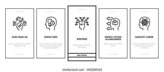 Philosophy Science Onboarding Mobile App Page Screen Vector. Social Philosophy And Logic, Aesthetics And Ethics, Metaphilosophy And Epistemology Illustrations