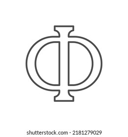 Philosophy symbol or greek alphabet icon