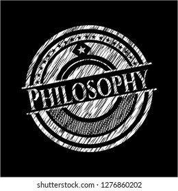 Philosophy written with chalkboard texture