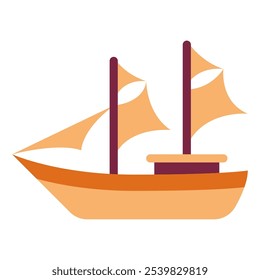 Ícone de barco Phinisi para web, app, infográfico, etc