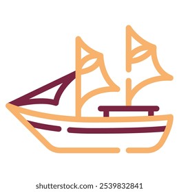 Phinisi Boat icon for web, app, infographic, etc