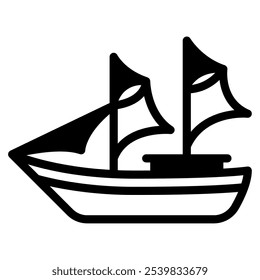 Phinisi Boat icon for web, app, infographic, etc