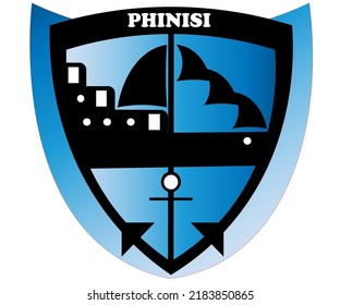 Phinisi boat logo Vector. Sailboat logo Template