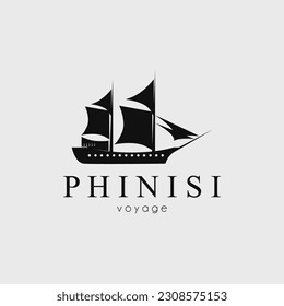 diseño de ilustración vectorial del logotipo de phinisi
