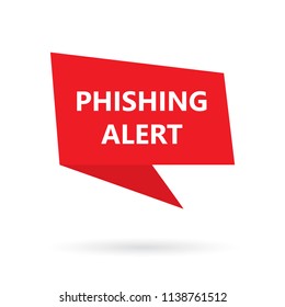 Phishing alert text on speach bubble- vector illustration