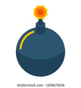 Phishing bomb icon. Isometric of phishing bomb vector icon for web design isolated on white background