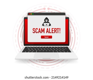 Phishing by hackers and cybercriminals, identity theft, password, user login, document, email and credit card. Hacker scam alert. Vector illustration.