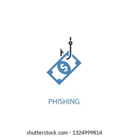 phishing concept 2 colored icon. Simple blue element illustration. phishing concept symbol design. Can be used for web and mobile UI/UX