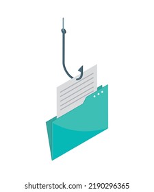 icono de fraude cibernético de datos de phishing