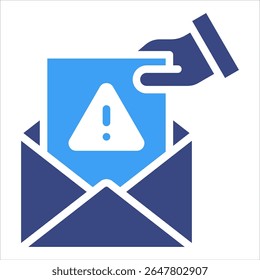 Elemento de icono de correo electrónico de phishing para diseño